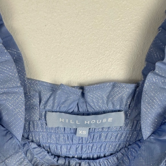 Hill House The Ellie Blue Metallic Nap Midi Dress Size XS - Picture 4 of 7